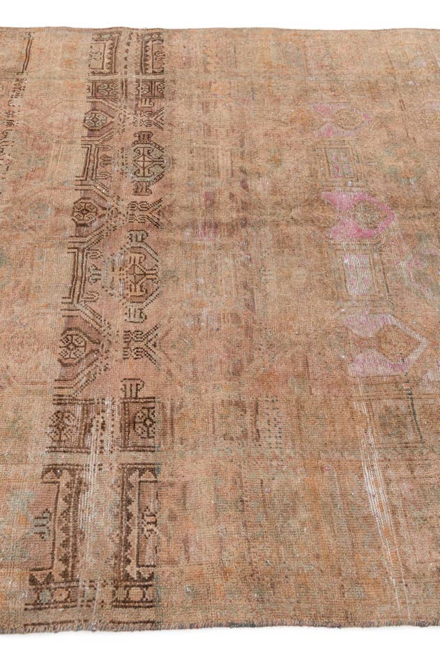 Detail image of 5' x 9' 10 Hand Knotted Ultra Vintage Persian Wool Runner Rug