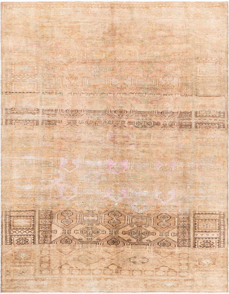 Detail image of 5' x 9' 10 Hand Knotted Ultra Vintage Persian Wool Runner Rug