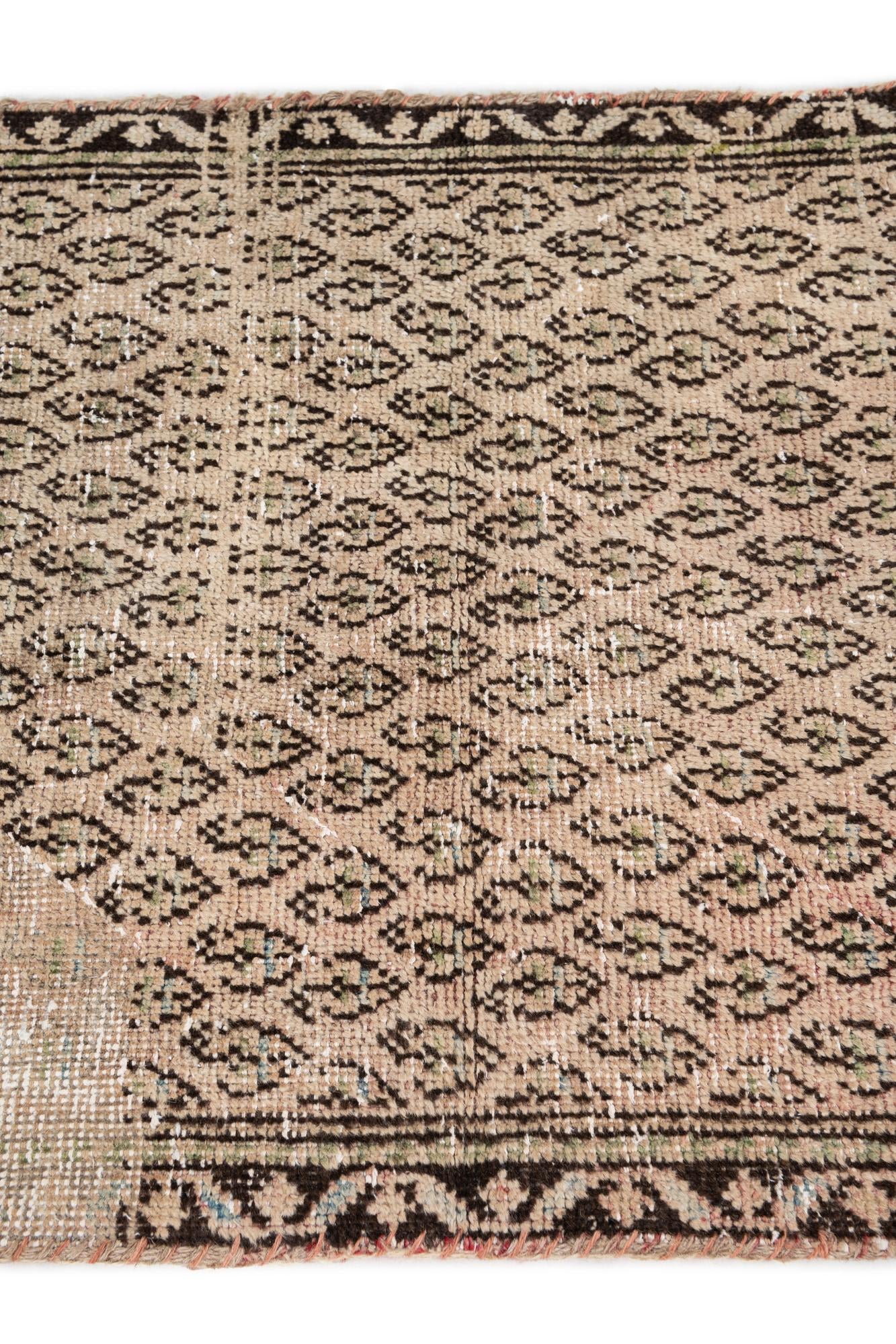 2' 4 x 9' 3 Hand Knotted Ultra Vintage Persian Wool Runner Rug