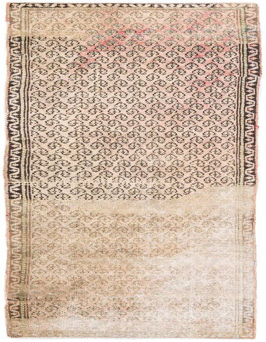 Detail image of 2' 4 x 9' 3 Hand Knotted Ultra Vintage Persian Wool Runner Rug