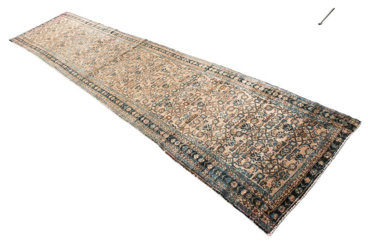 Detail image of 3' 4 x 15' 1 Hand Knotted Ultra Vintage Persian Wool Runner Rug