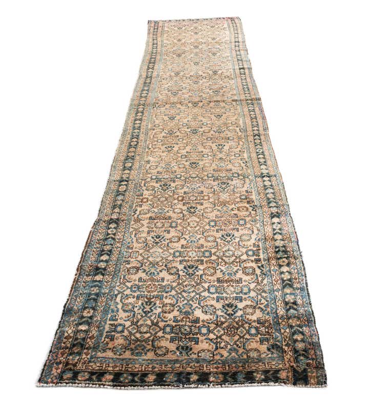 3' 4 x 15' 1 Hand Knotted Ultra Vintage Persian Wool Runner Rug