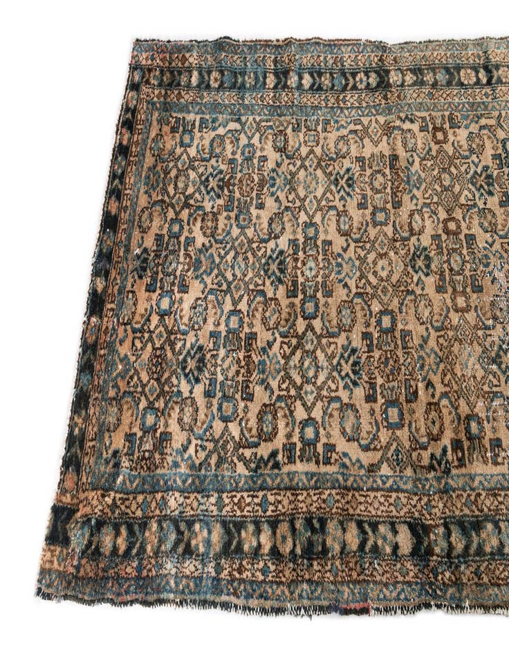 Detail image of 3' 4 x 15' 1  Hand Knotted Ultra Vintage Persian Wool Runner Rug