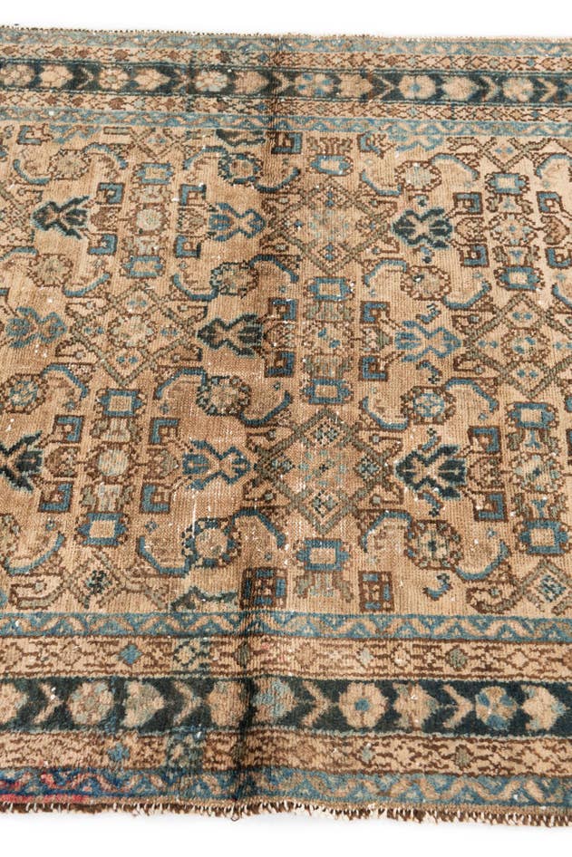 Detail image of 3' 4 x 15' 1 Hand Knotted Ultra Vintage Persian Wool Runner Rug