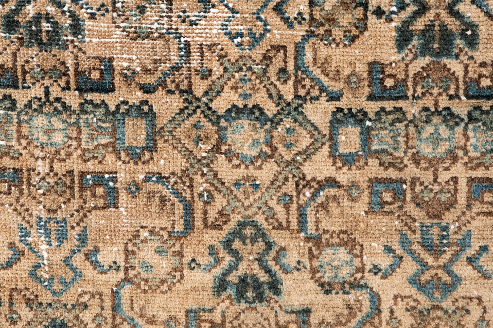 100cm x 460cm Hand Knotted Ultra Vintage Persian Wool Runner Rug