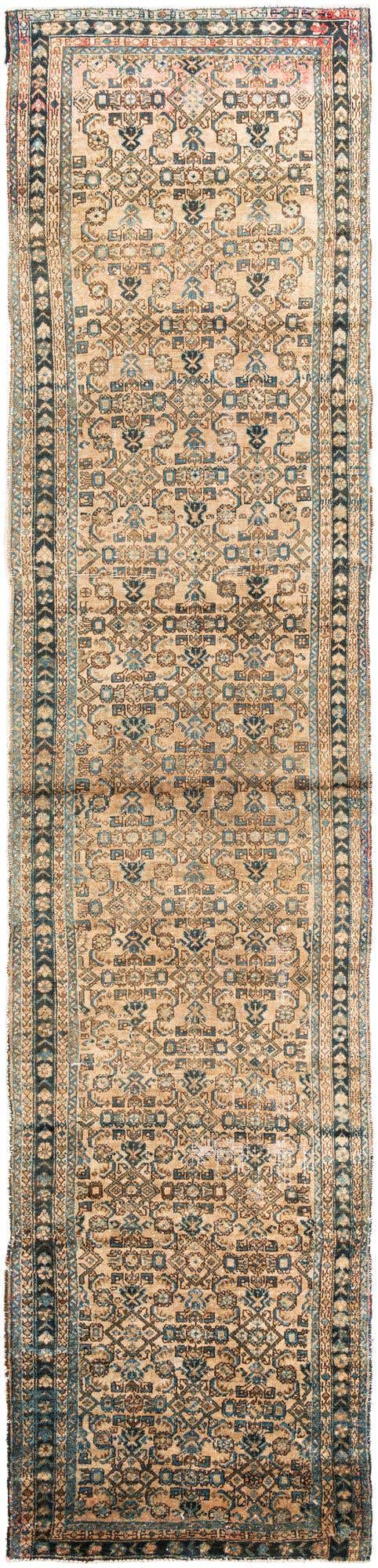 3' 4 x 15' 1 Hand Knotted Ultra Vintage Persian Wool Runner Rug