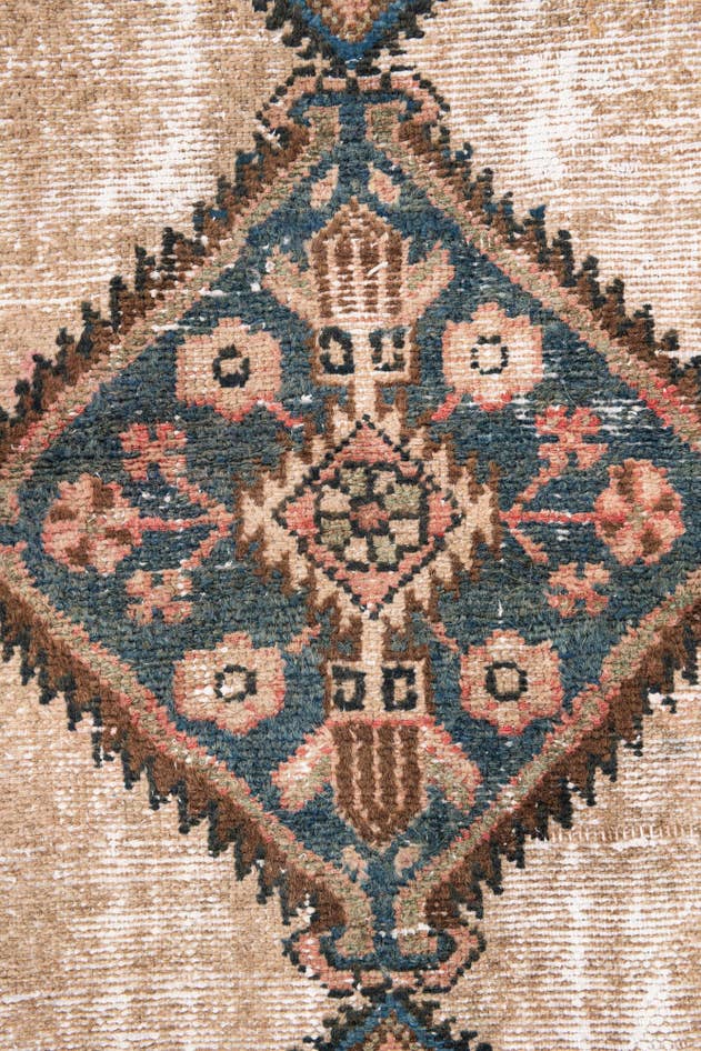 Detail image of 2' 10 x 5' 9 Hand Knotted Ultra Vintage Persian Wool Runner Rug
