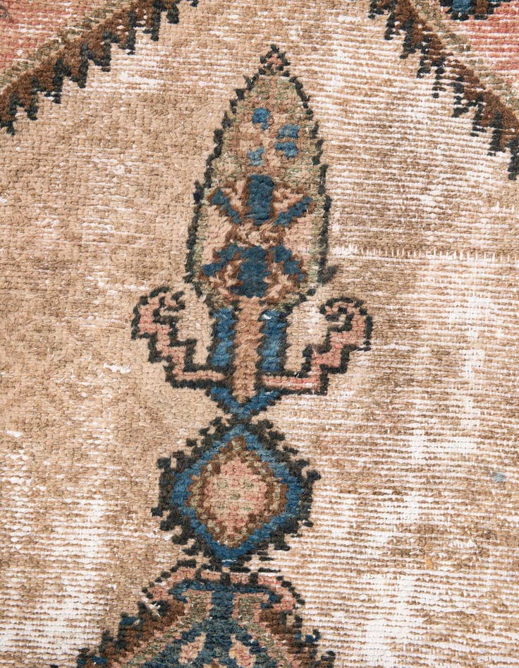 Detail image of 2' 10 x 5' 9  Hand Knotted Ultra Vintage Persian Wool Runner Rug