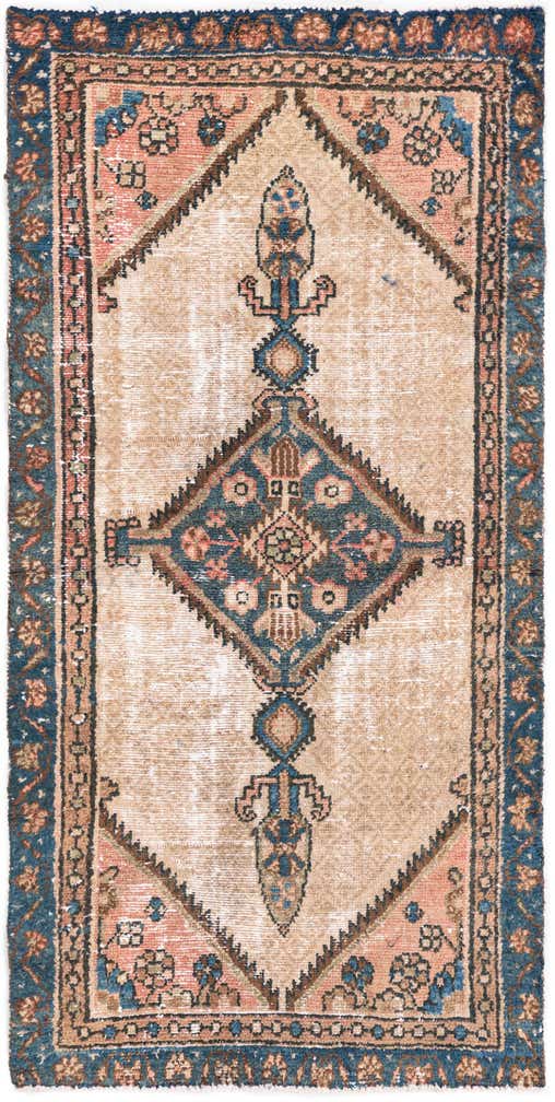 2' 10 x 5' 9 Hand Knotted Ultra Vintage Persian Wool Runner Rug