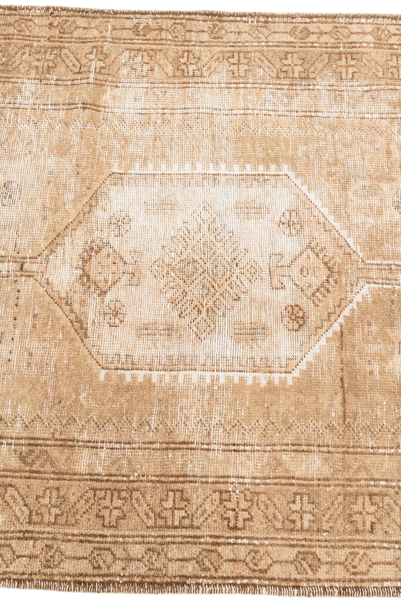 3' 4 x 9' 1 Hand Knotted Ultra Vintage Persian Wool Runner Rug