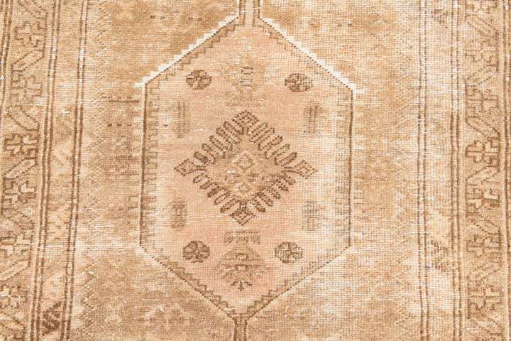 3' 4 x 9' 1 Hand Knotted Ultra Vintage Persian Wool Runner Rug