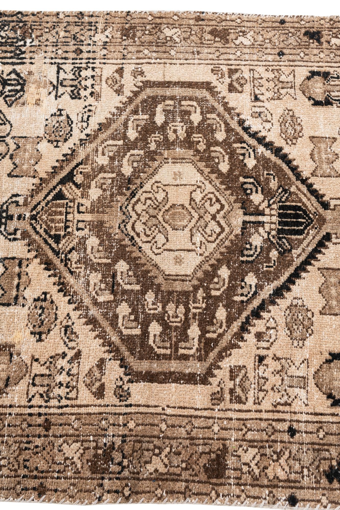 105cm x 285cm anudado a mano Ultra Vintage Alfombra Persa Lana Pasillera