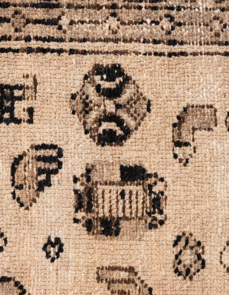 Detail image of 3' 5 x 9' 5  Hand Knotted Ultra Vintage Persian Wool Runner Rug