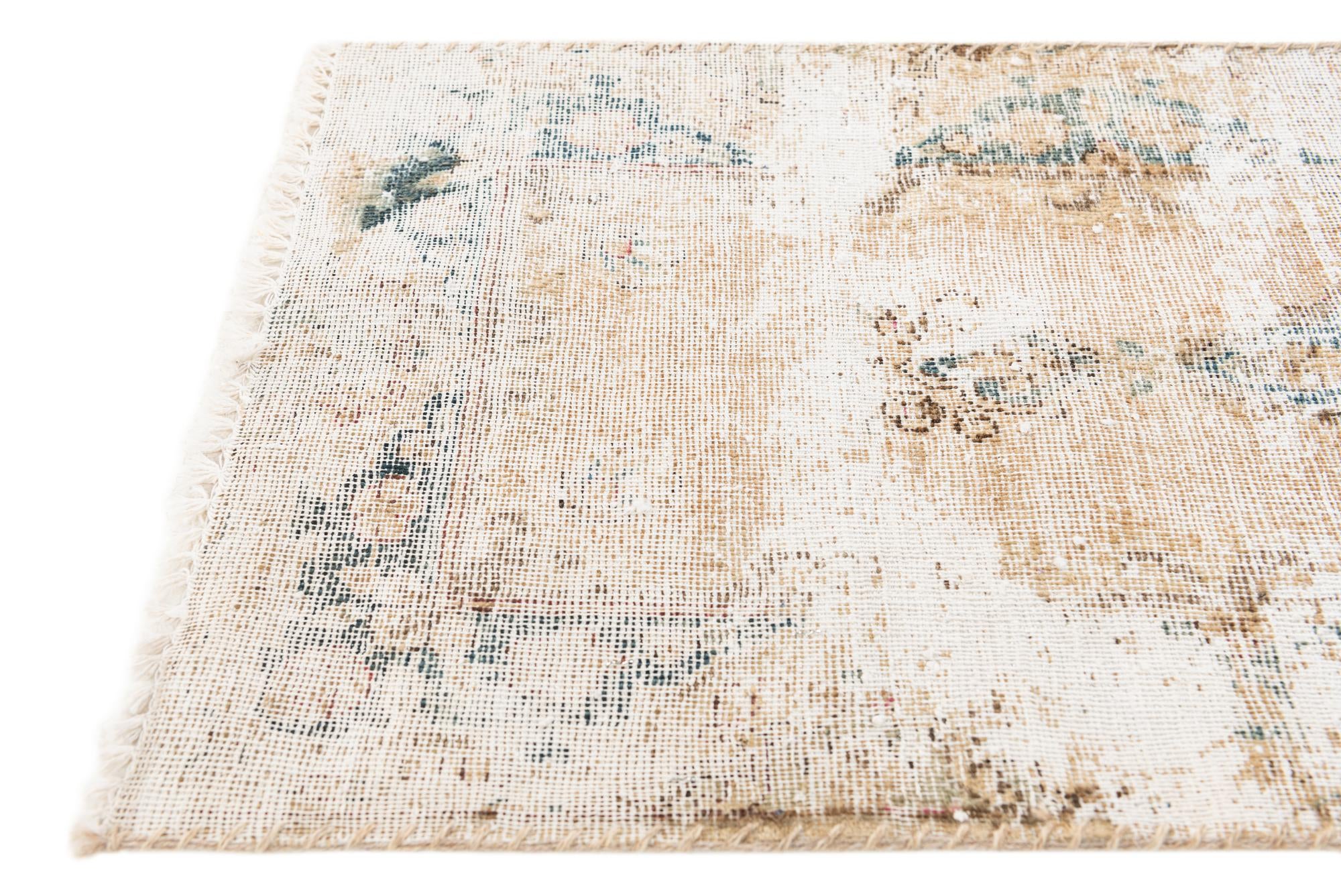 1' 8 x 3' 8 Hand Knotted Ultra Vintage Persian Wool Runner Rug