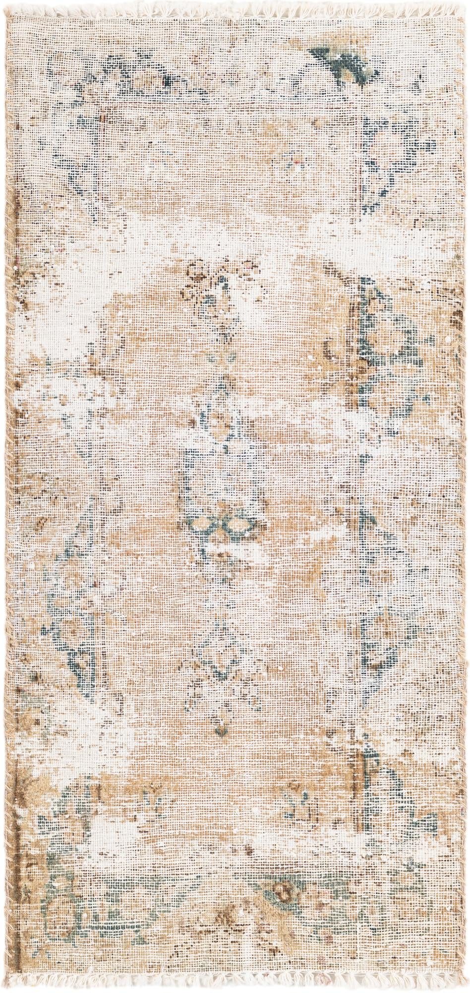 1' 8 x 3' 8 Hand Knotted Ultra Vintage Persian Wool Runner Rug