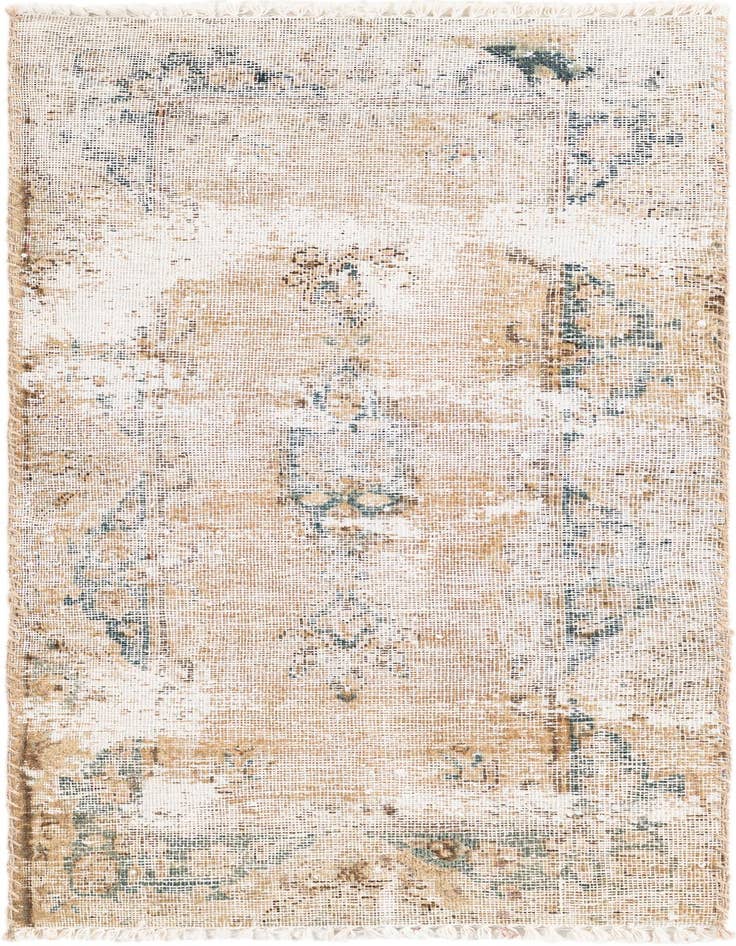 Detail image of 1' 8 x 3' 8 Hand Knotted Ultra Vintage Persian Wool Runner Rug