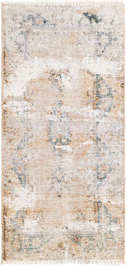 1' 8 x 3' 8 Hand Knotted Ultra Vintage Persian Wool Runner Rug