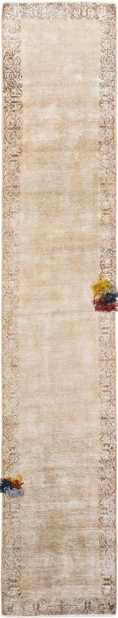 2' 7 x 15' 2 Hand Knotted Ultra Vintage Persian Wool Runner Rug