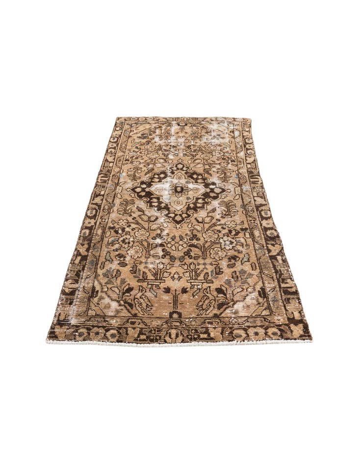 Detail image of 3' x 5' 10  Hand Knotted Ultra Vintage Persian Wool Runner Rug