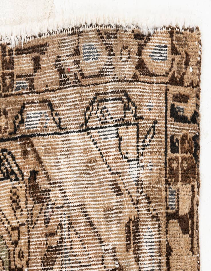 Detail image of 3' x 5' 10  Hand Knotted Ultra Vintage Persian Wool Runner Rug