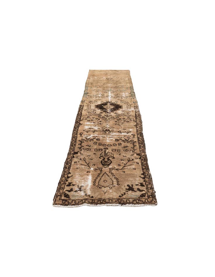 Detail image of 2' 5 x 9' 2  Hand Knotted Ultra Vintage Persian Wool Runner Rug