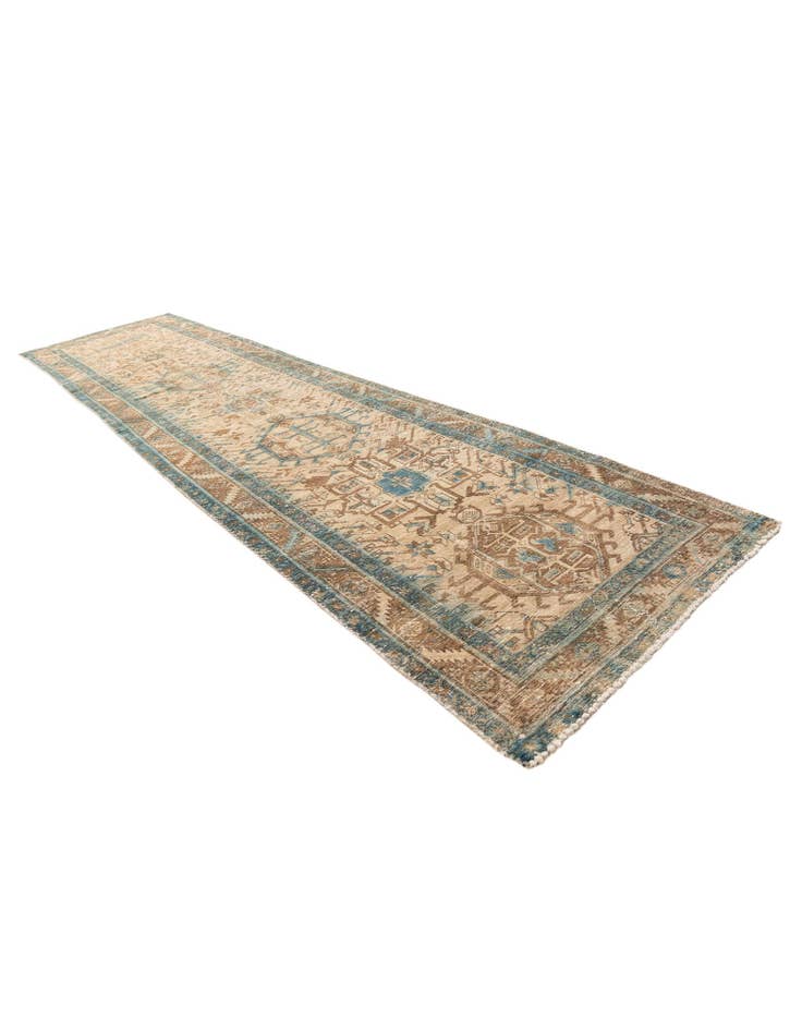 Detail image of 3' 3 x 12' 10 Hand Knotted Ultra Vintage Persian Wool Runner Rug