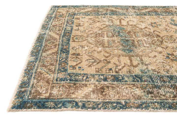 3' 3 x 12' 10 Hand Knotted Ultra Vintage Persian Wool Runner Rug