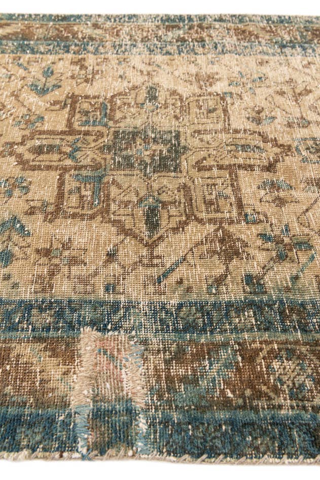 Detail image of 3' 3 x 12' 10 Hand Knotted Ultra Vintage Persian Wool Runner Rug