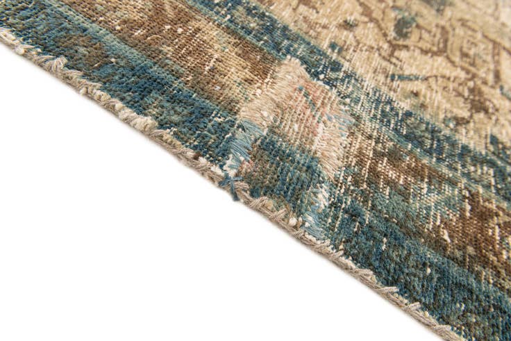 Detail image of 3' 3 x 12' 10 Hand Knotted Ultra Vintage Persian Wool Runner Rug