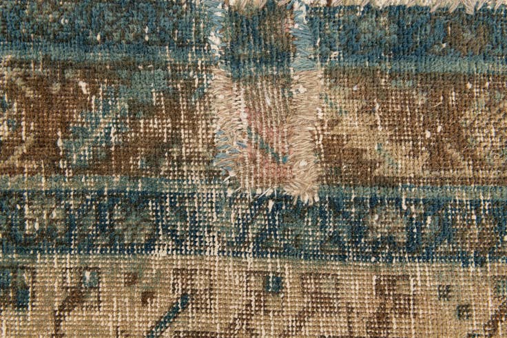 Detail image of 3' 3 x 12' 10 Hand Knotted Ultra Vintage Persian Wool Runner Rug