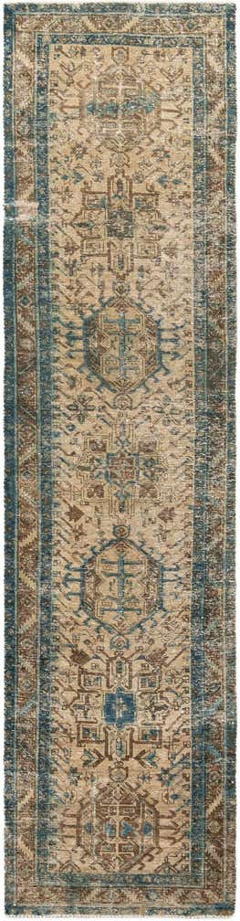 3' 3 x 12' 10 Hand Knotted Ultra Vintage Persian Wool Runner Rug