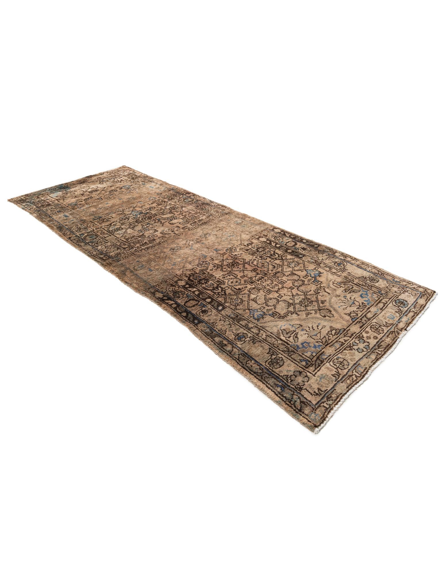 3' 5 x 9' Hand Knotted Ultra Vintage Persian Wool Runner Rug