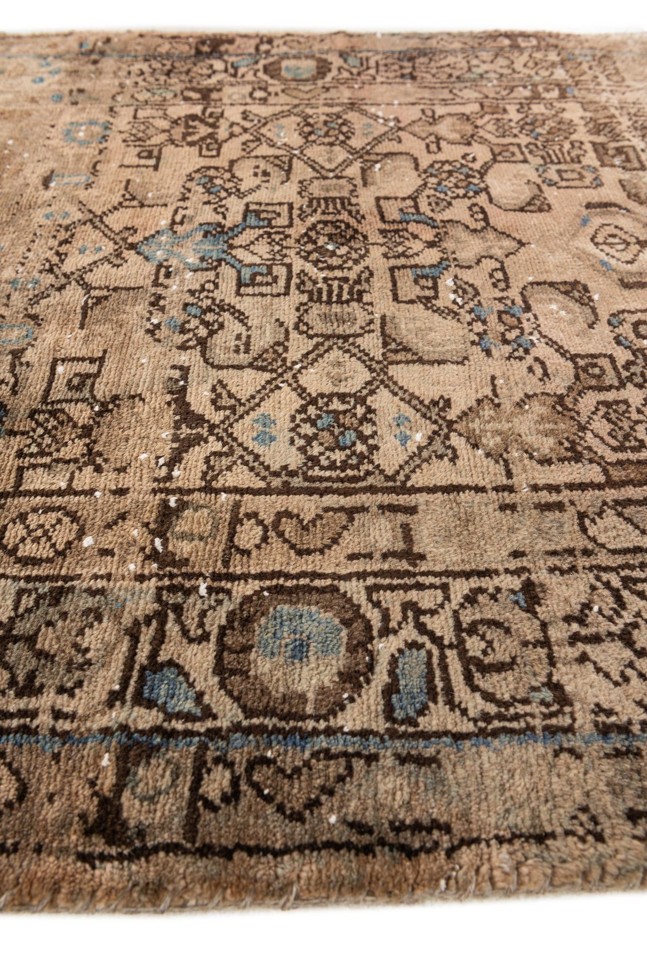 3' 5 x 9' Hand Knotted Ultra Vintage Persian Wool Runner Rug