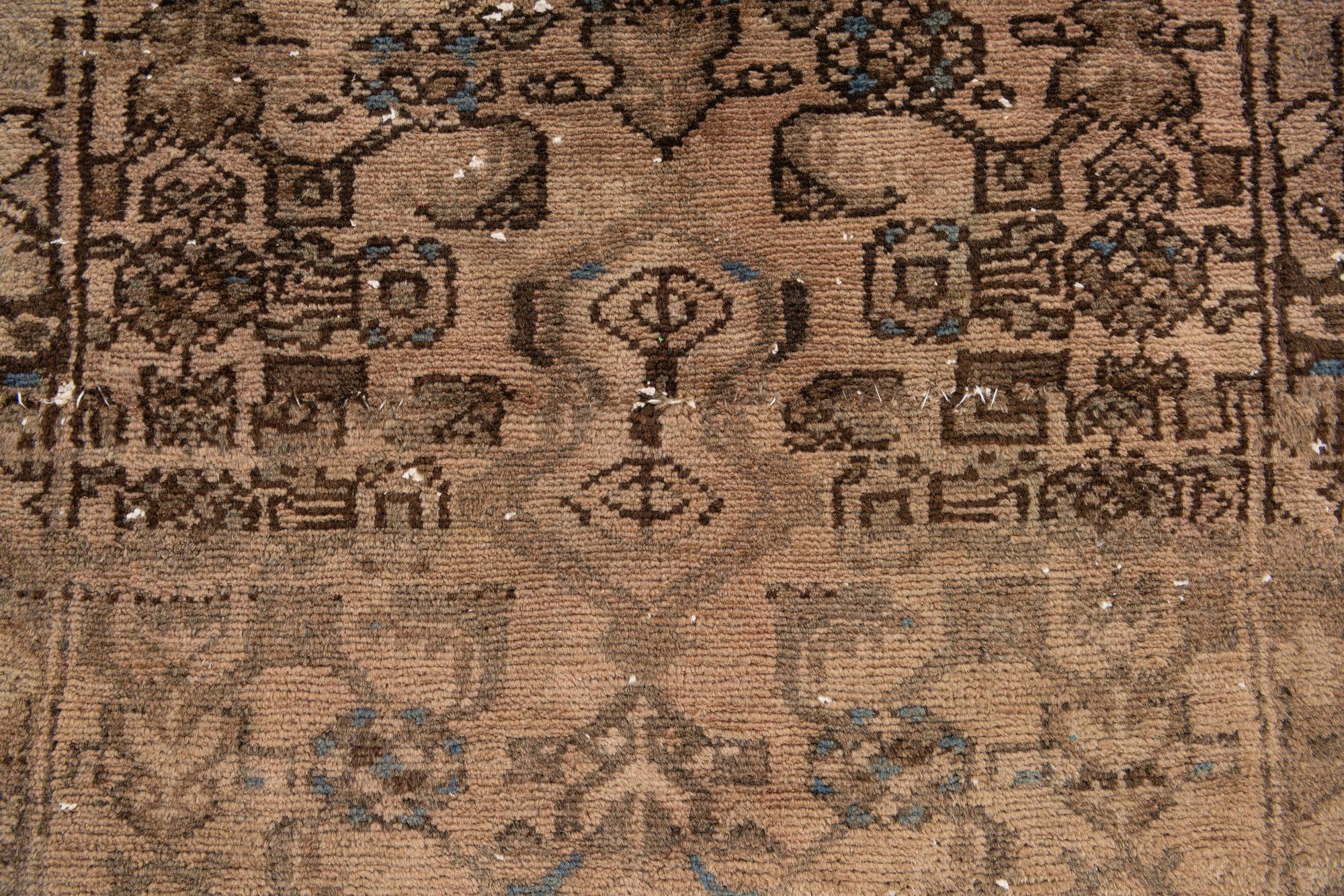 3' 5 x 9' Hand Knotted Ultra Vintage Persian Wool Runner Rug
