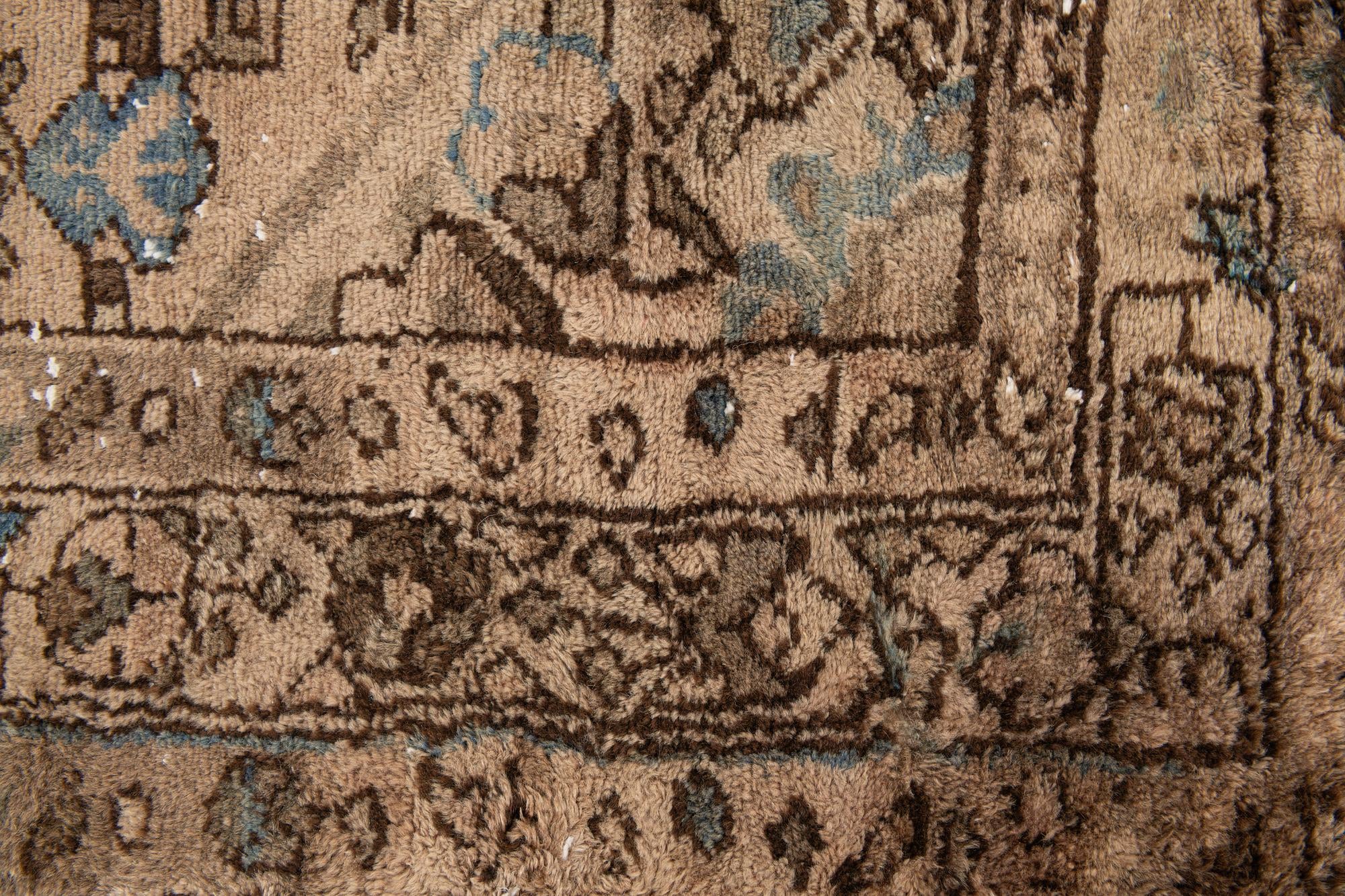 3' 5 x 9' Hand Knotted Ultra Vintage Persian Wool Runner Rug
