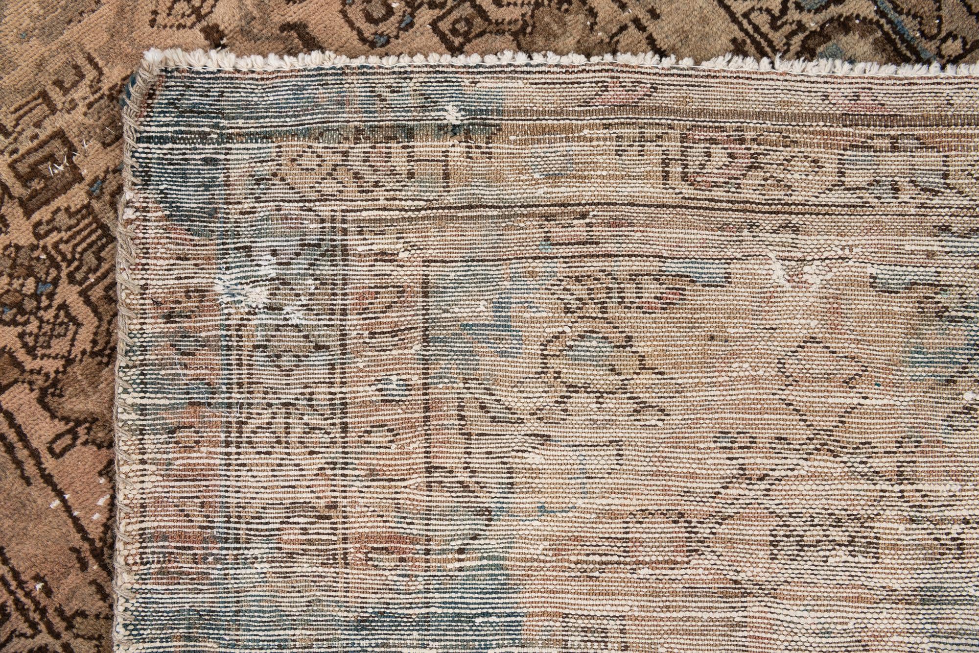 3' 5 x 9' Hand Knotted Ultra Vintage Persian Wool Runner Rug
