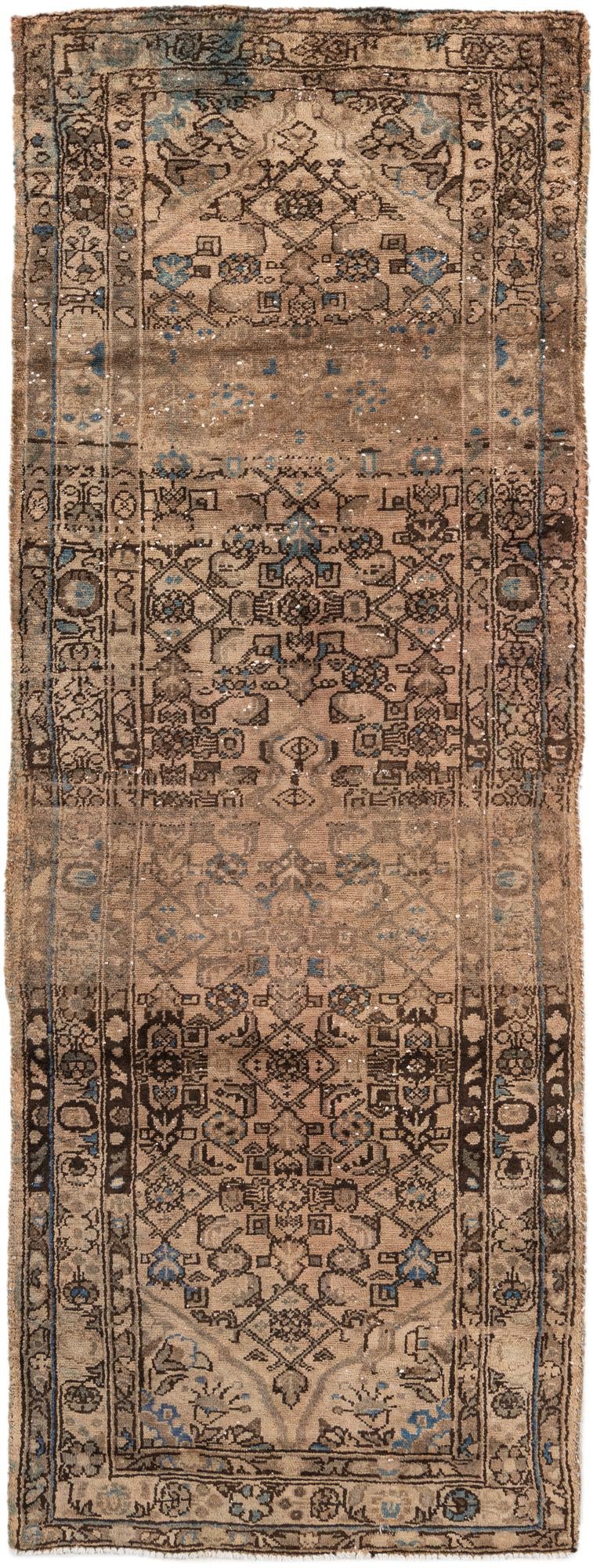 3' 5 x 9' Hand Knotted Ultra Vintage Persian Wool Runner Rug