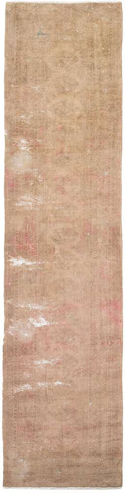 3' 1 x 12' 7 Hand Knotted Ultra Vintage Persian Wool Runner Rug