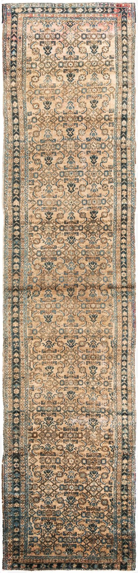 3' 4 x 15' 1  Hand Knotted Ultra Vintage Persian Wool Runner Rug