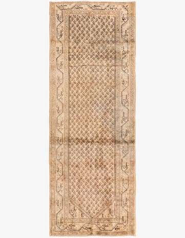 3' 5 x 9' 1 Hand Knotted Ultra Vintage Persian Wool Runner Rug