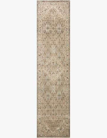 3' 5 x 13' 10 Hand Knotted Ultra Vintage Persian Wool Runner Rug