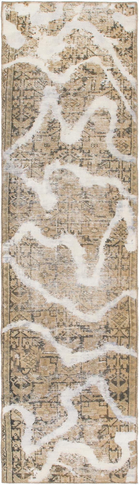 2' 5 x 9' 3  Hand Knotted Ultra Vintage Persian Wool Runner Rug