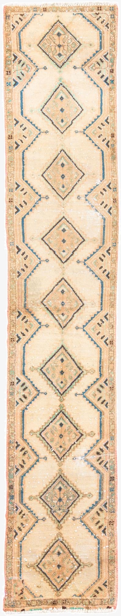 1' 7 x 8' 8  Hand Knotted Ultra Vintage Persian Wool Runner Rug