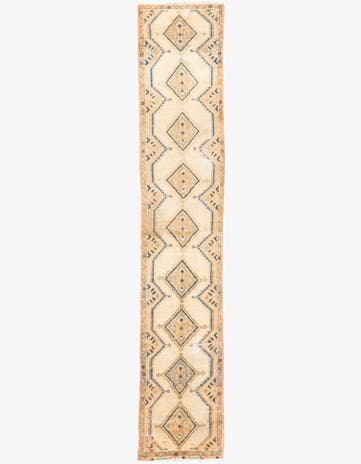 1' 7 x 8' 8 Hand Knotted Ultra Vintage Persian Wool Runner Rug