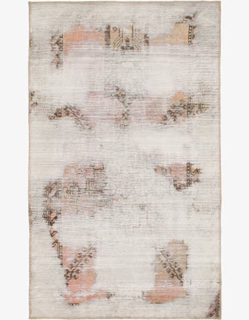 3' 8 x 6' 4 Hand Knotted Ultra Vintage Persian Wool Runner Rug