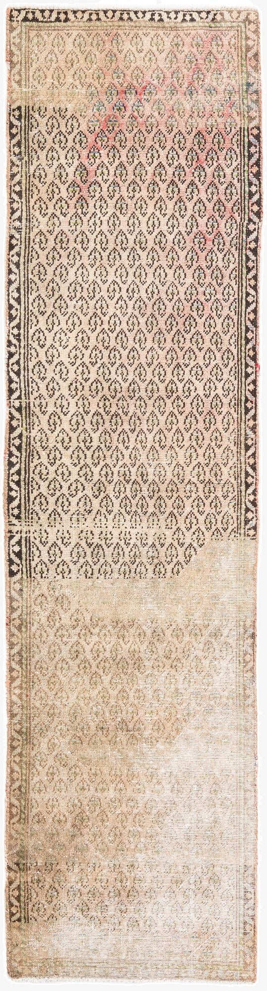 Primary image 2' 4 x 9' 3  Hand Knotted Ultra Vintage Persian Wool Runner Rug