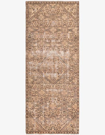 3' 10 x 9' 10 Hand Knotted Ultra Vintage Persian Wool Runner Rug