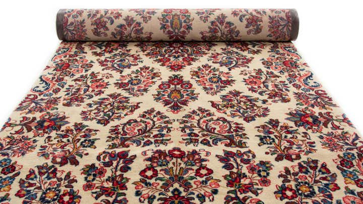 3' 6 x 10' 7 Hand Knotted Veramin Persian Wool Runner Rug