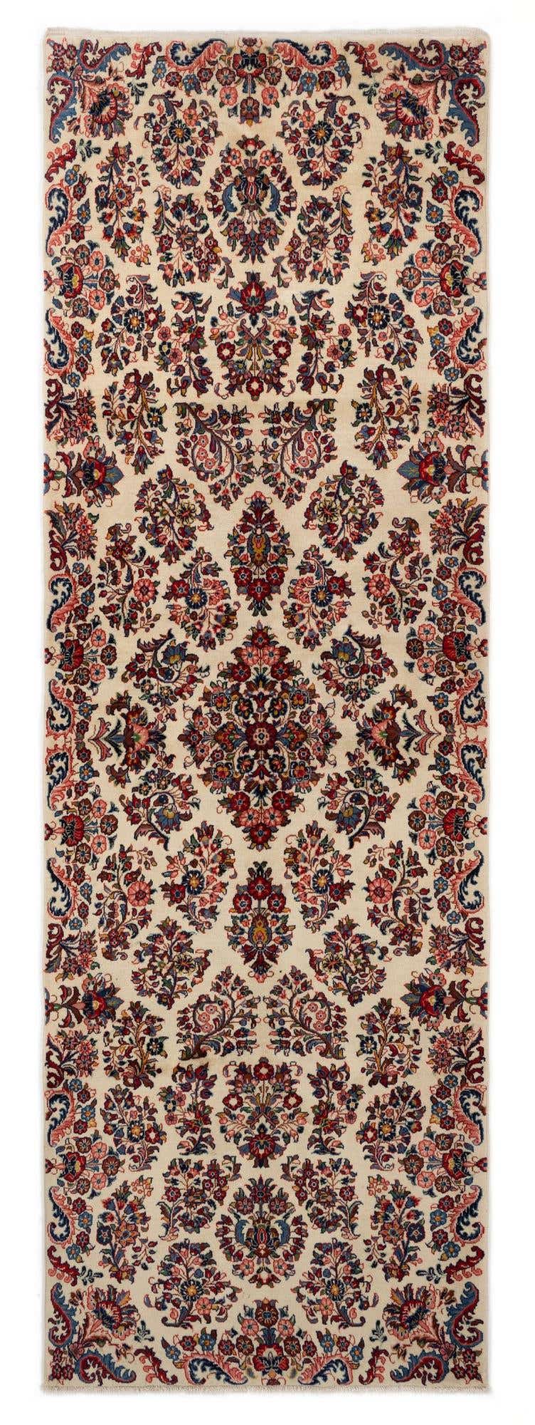 3' 6 x 10' 7 Hand Knotted Veramin Persian Wool Runner Rug