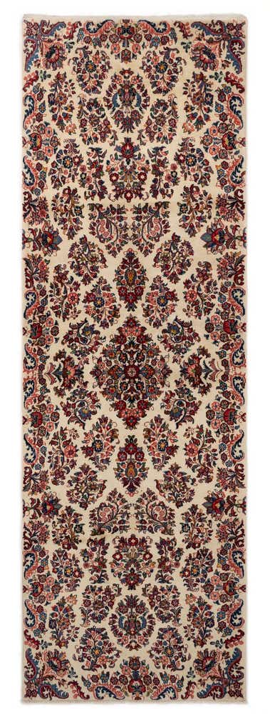3' 6 x 10' 7 Hand Knotted Veramin Persian Wool Runner Rug